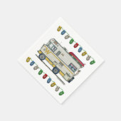 WINNEBAGO RVハッピーカンパーアートプリントかわいいお洒落 スタンダードカクテルナプキン (角)
