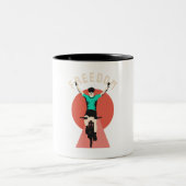 Winner Biker Retro Style Freedom ツートーンマグカップ (中央)