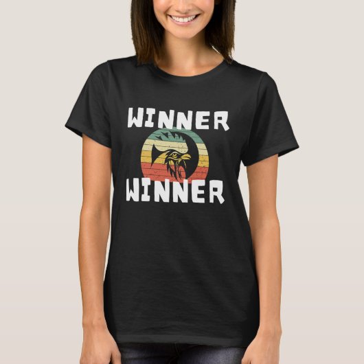 Winner Chicken 21 Lucky Casino Gambling Blackjack Tシャツ (正面)