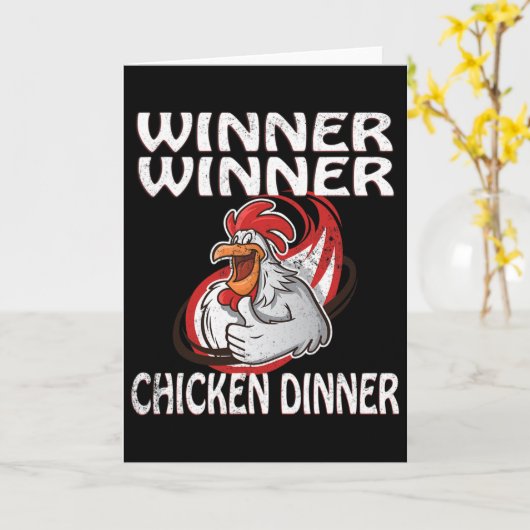 Winner Loser Video Game Chicken Dinner Game Player カード (黄色い花)