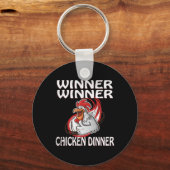Winner Loser Video Game Chicken Dinner Game Player キーホルダー (正面)