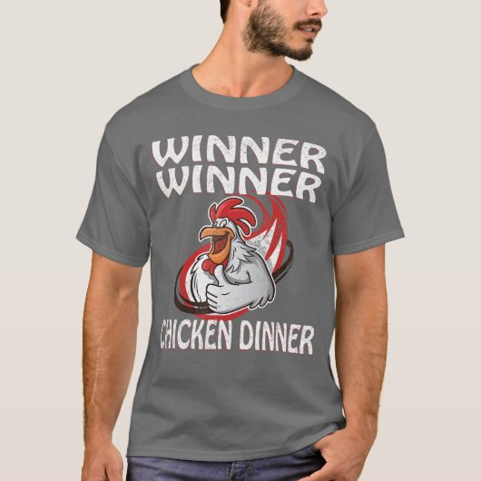 Winner Loser Video Game Chicken Dinner Game Player Tシャツ (正面)