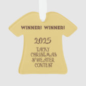 WINNER! WINNER! タッキー・クリスマス・セーター・コンテスト オーナメント (裏面)