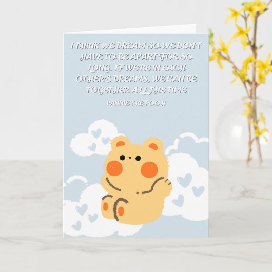 Winnie the Pooh カード (黄色い花)