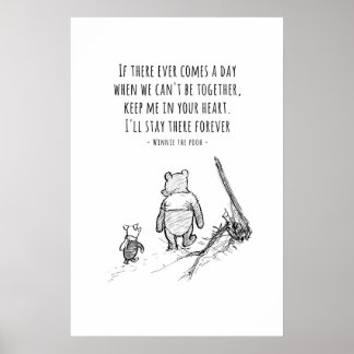 Winnie the Pooh and Piglet Quote Print Nursery ポスター