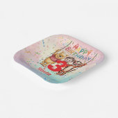 Winnie the Pooh | Happy Birthday ペーパープレート (傾斜あり)