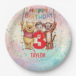 Winnie the Pooh | Happy Birthday ペーパープレート