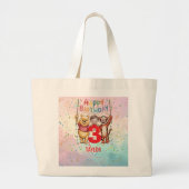 Winnie the Pooh | Happy Birthday ラージトートバッグ (正面)