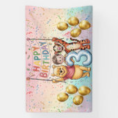 Winnie the Pooh | Happy Birthday 横断幕 (縦)