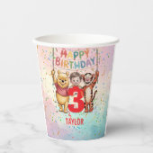 Winnie the Pooh | Happy Birthday 紙コップ (正面)