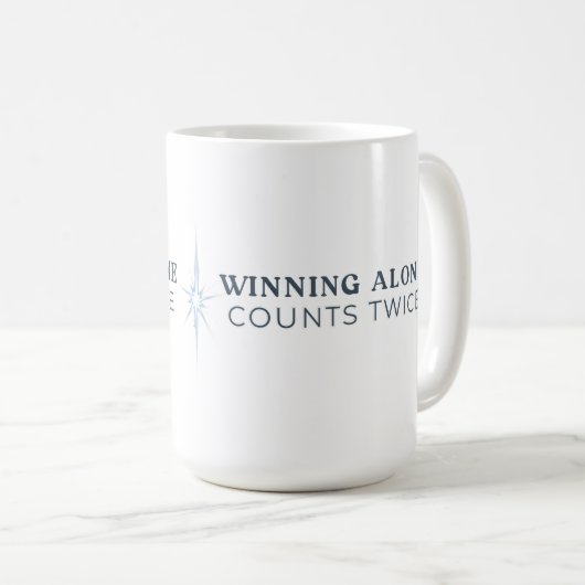 Winning Alone Counts Twice Mug コーヒーマグカップ (正面右)