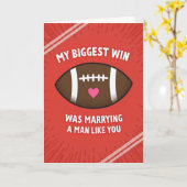 Winning Husband Football Love Card カード (黄色い花)