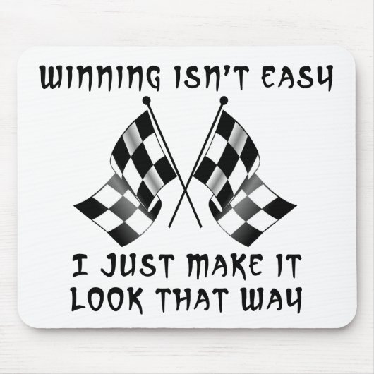 Winning Isn't Easy - ダートバイク モトクロス マウスパッド (正面)