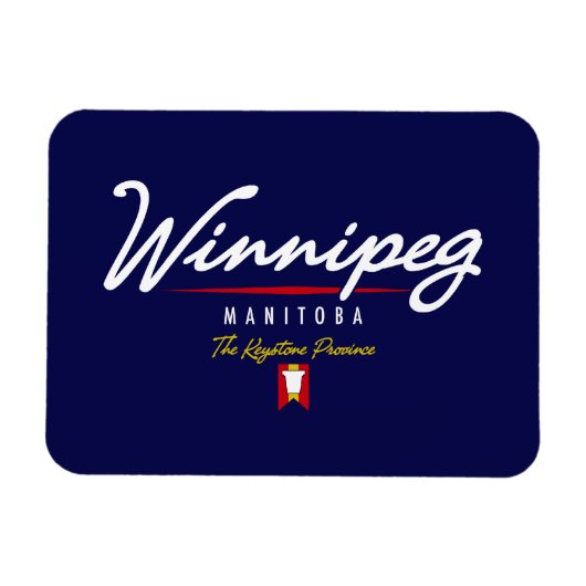 Winnipegスクリプト マグネット (横)