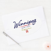 Winnipegスクリプト 楕円形シール (封筒)
