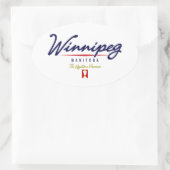 Winnipegスクリプト 楕円形シール (バッグ)