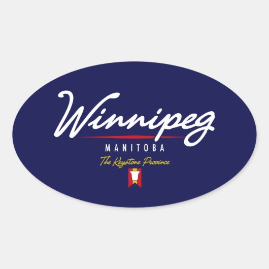 Winnipegスクリプト 楕円形シール (正面)