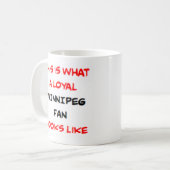 winnipeg fan, loyal コーヒーマグカップ (正面左)