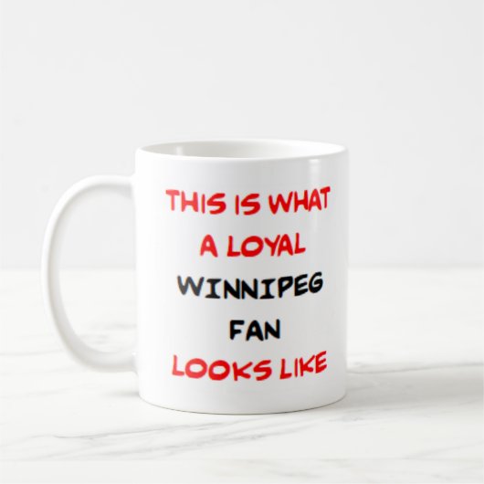 winnipeg fan, loyal コーヒーマグカップ (左)