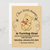 Winnow the Pooh 1st birthday招待状 招待状 (正面/裏面)