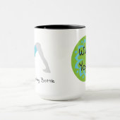 Winoのヨーガ行者の陶磁器のマグ マグカップ (中央)