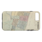 Winona、ミネソタの地図 Case-Mate iPhoneケース (裏面(横))