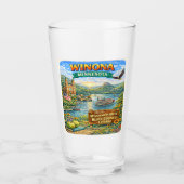 Winona, MN Minnesota Souvenir Gift Glass タンブラーグラス (正面)