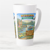 Winona, MN Minnesota Souvenir Gift Latte Mug カフェラテマグ (右アングル)