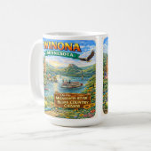 Winona, MN Minnesota Souvenir Gift Mug コーヒーマグカップ (正面左)