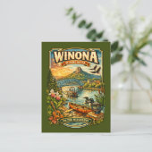 Winona, MN Minnesota Unique Personalized Postcard ポストカード (スタンド正面)