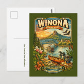 Winona, MN Minnesota Unique Personalized Postcard ポストカード (正面/裏面)