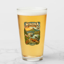 Winona, MN Minnesota Unique Souvenir Glass Cup タンブラーグラス