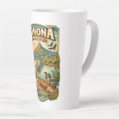 Winona, MN Minnesota Unique Souvenir Latte Mug カフェラテマグ (右アングル)