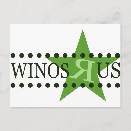 Winos R Us (緑) ポストカード (正面)