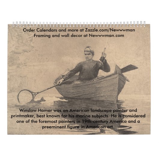 WinslowホーマーのコレクションI カレンダー (裏面)