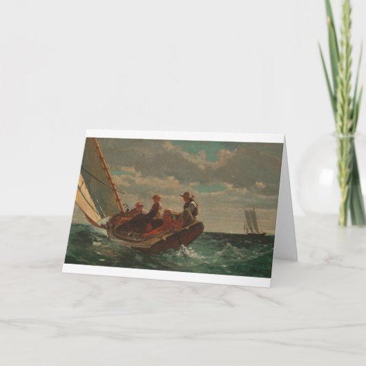 Winslowホーマーの上でそよ吹くこと カード (正面)