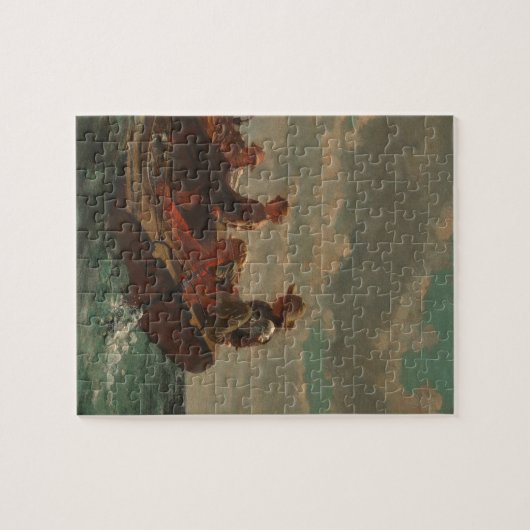 Winslowホーマーの上でそよ吹くこと ジグソーパズル (横)