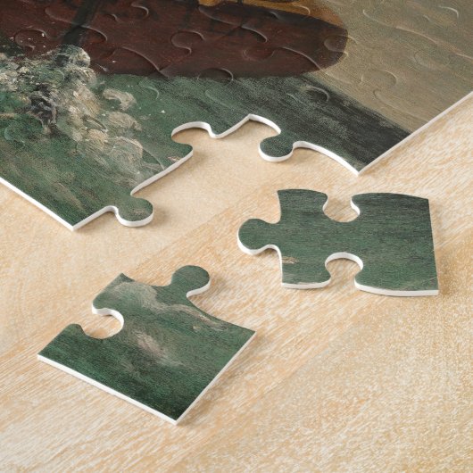 Winslowホーマーの上でそよ吹くこと ジグソーパズル (側面)