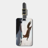 WINSLOWホーマー: キツネ狩り1893年 ラゲッジタグ (正面縦)