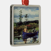 Winslowホームラン:ブルーボート1892年絵画 メタルオーナメント (右)