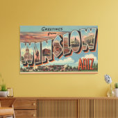 Winslow, Arizona – ラージ・レター・シーン キャンバスプリント (インサイチュ (リビング))