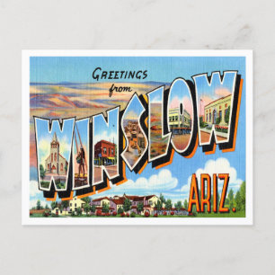 Winslow, Arizona Vintage Travelからの挨拶 ポストカード