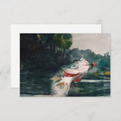 Winslow Homerによる実物大ブラックベース サンキューカード (正面/裏面)