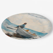 Winslow HomerによるDory（1880年）の少年 ペーパープレート (アングル)