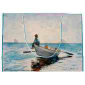 Winslow HomerによるDory（1880年）の少年 ラージペーパーバッグ (裏面)