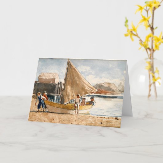 Winslow Homerのアートワーク、夏期、 カード (黄色い花)