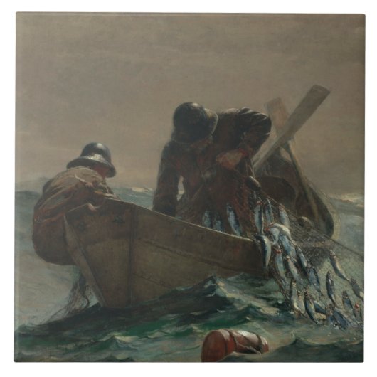 Winslow Homer – ニシンの網 タイル (正面)