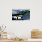 Winslow Homer art, Adirondacksインディアンビレッジ ポスター (キッチン)