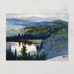 Winslow Homer art, Adirondacksインディアンビレッジ ポストカード
