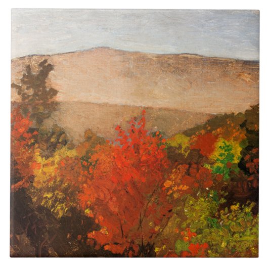 Winslow Homer, Autumn Treetops, タイル (正面)
